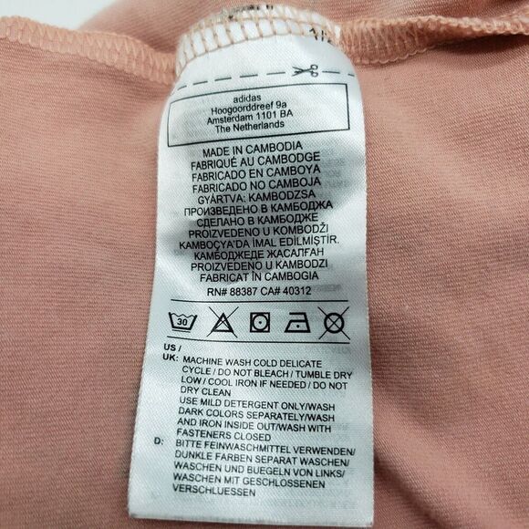 Adidas Bodysuit Womens Large Pink One Shoulder Long Sleeve Graphic GD3042 ESC - Picture 7 of 13